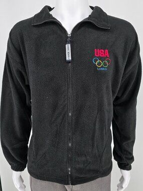 United States Olympic Committee 2012 London Olympics Black Fleece Jacket XL